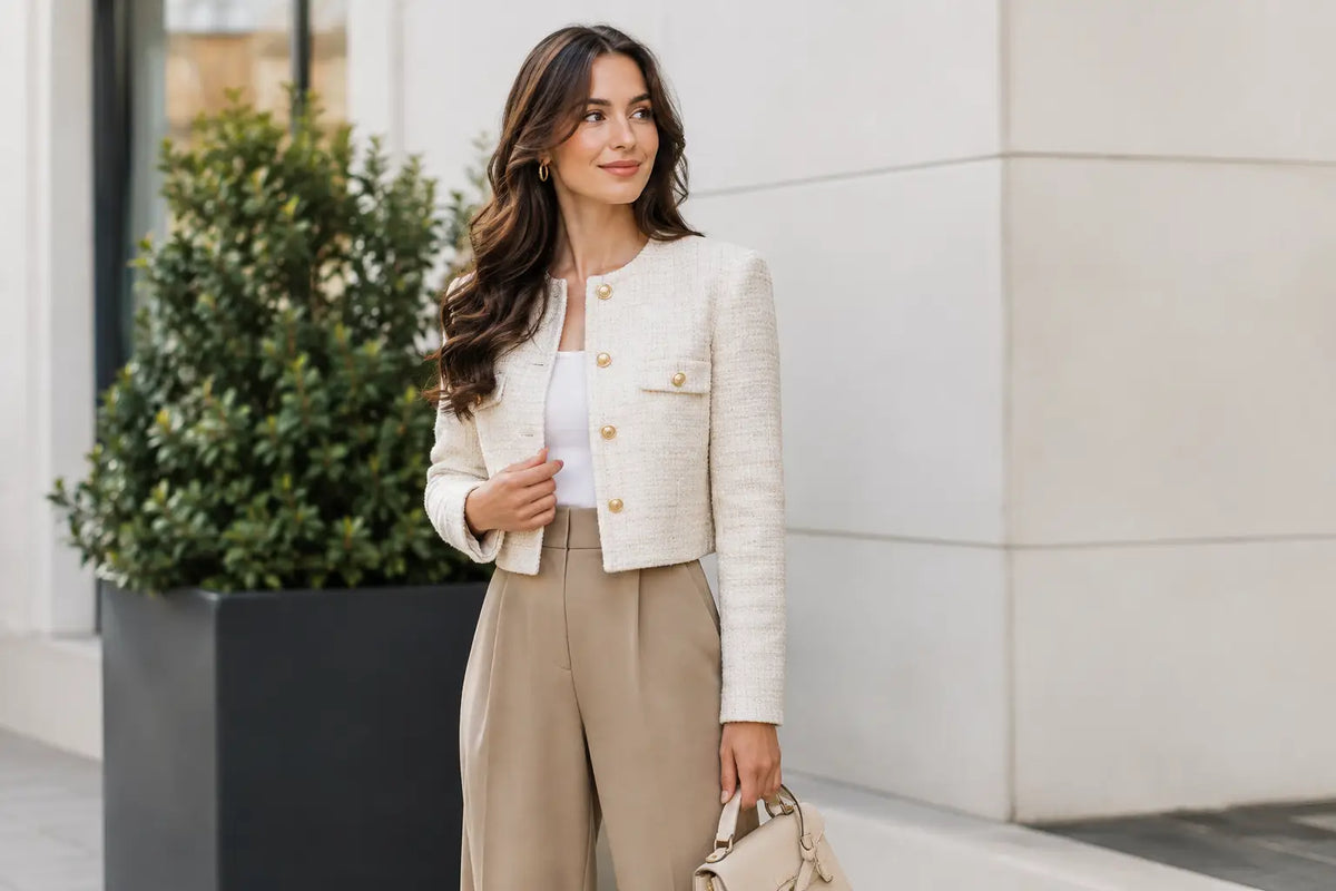 How to Wear Cropped Jackets With Polish