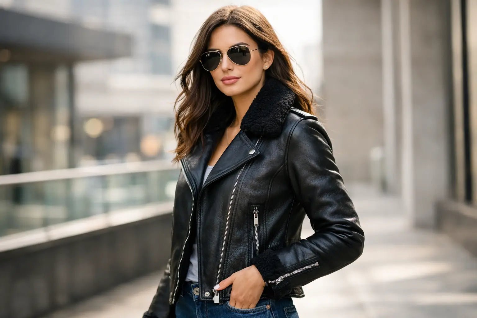 Sheepskin Leather Jacket Women Will Wear - Windia