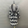 Fox Fur Collar & Cuffs Women's Cashmere Wool Overcoat | Windia