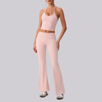 Women's V-Neck Wrap Top & High Waist Yoga Pants Set | 2 & 3-Piece Gym Outfit