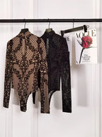 Women's Lace Mesh Jumpsuit
