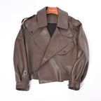 Sheepskin Leather Bomber Jacket - Windia