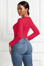 Women's Long-Sleeve Bodycon Jumpsuit