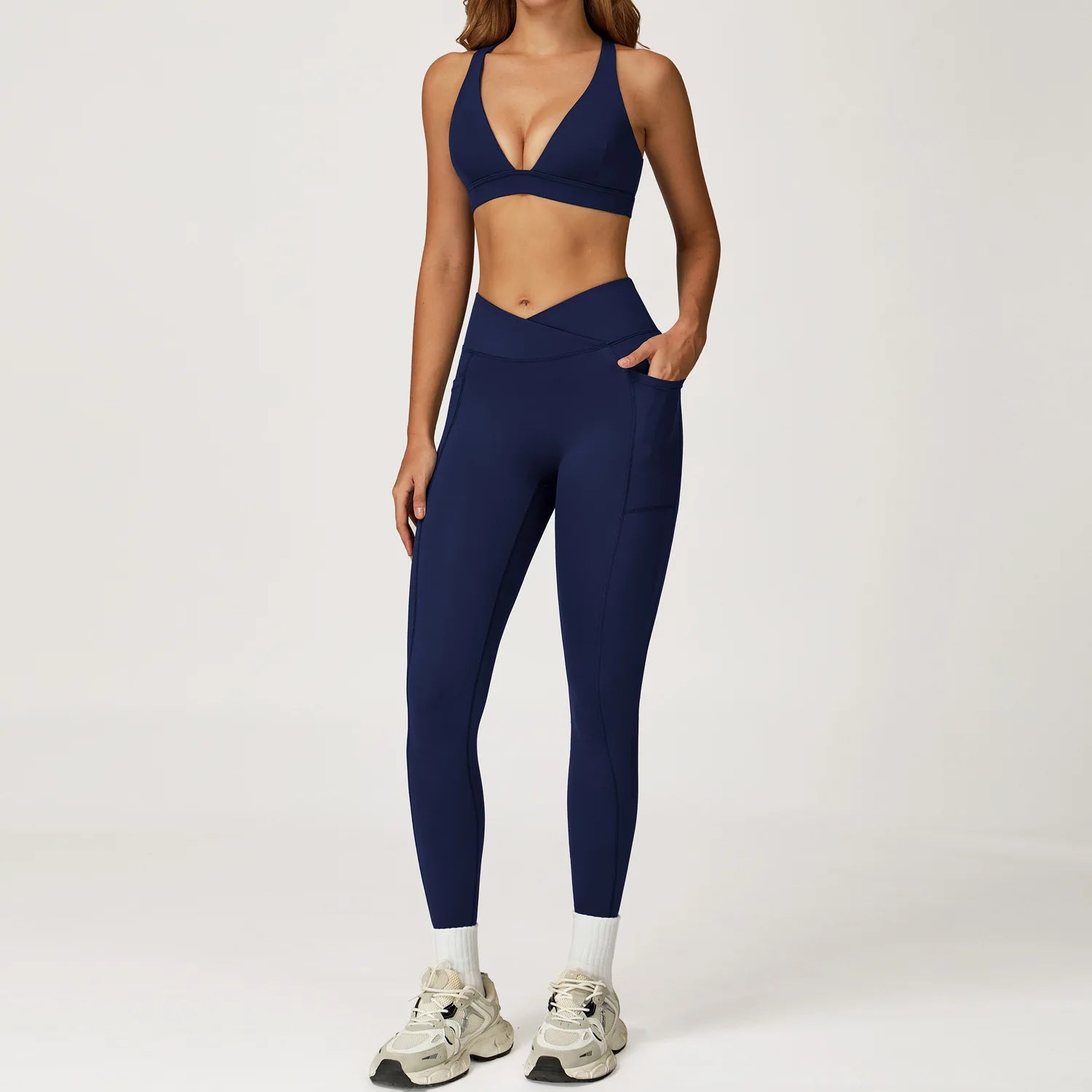 Women's Sports Bra & High Waist Gym Set | Shorts, Leggings or Flare