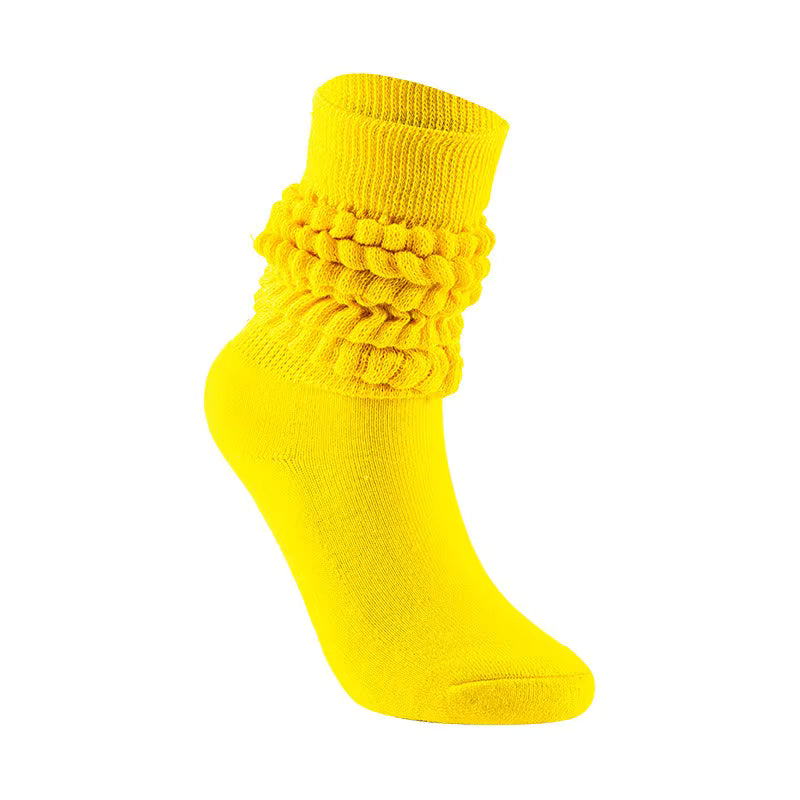 Women's Crew Socks – Scrunch & Slouch Style with Grip | One Size