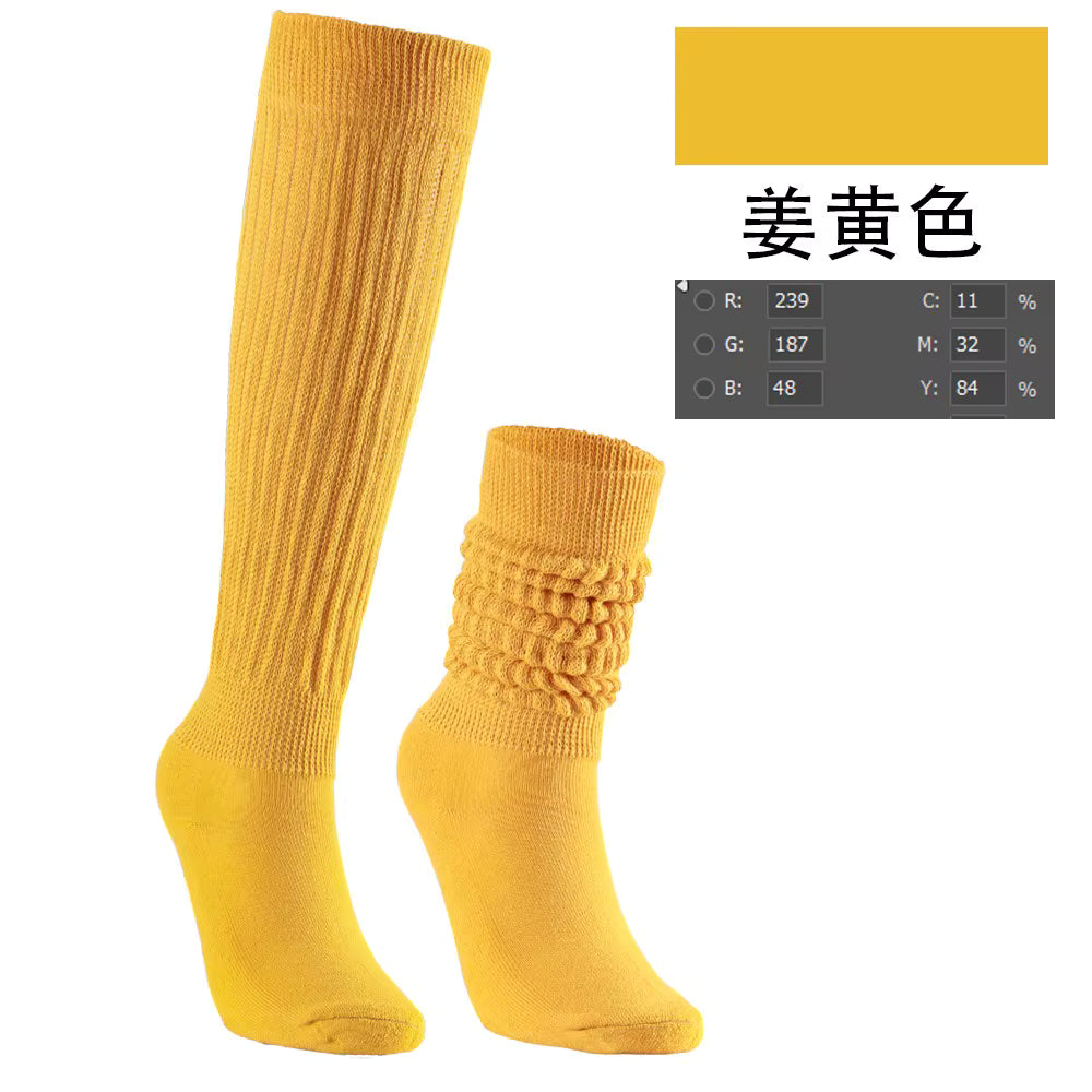 Women's Crew Socks – Scrunch & Slouch Style with Grip | One Size