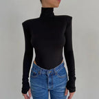 Women's Cutout Backless Long-Sleeve Bodysuit
