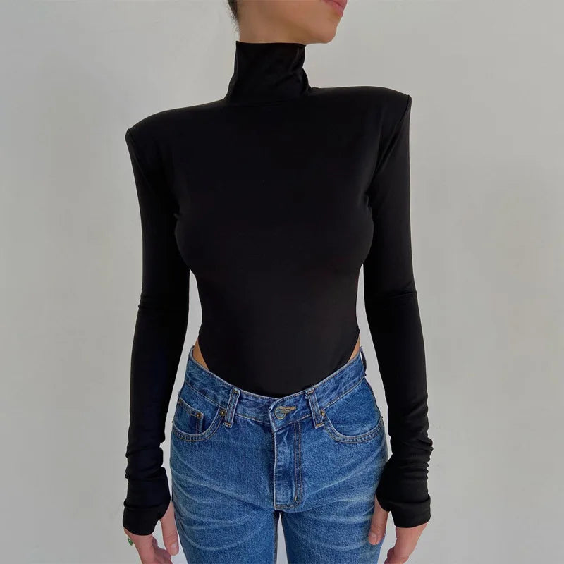 Women's Cutout Backless Long-Sleeve Bodysuit