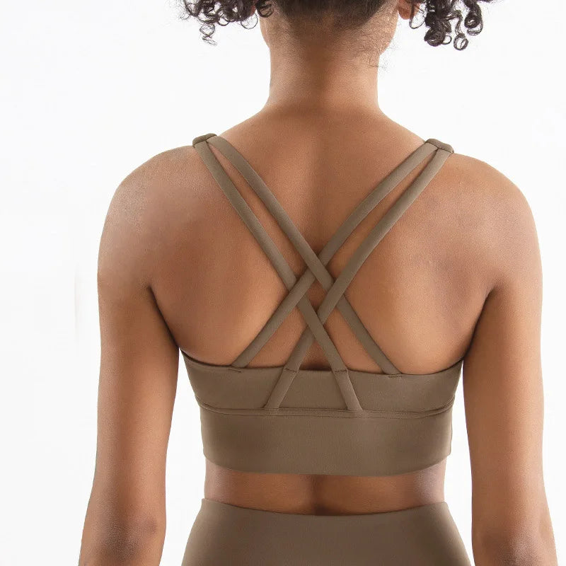 Women's Sports Bra – Padded Wireless High Support Yoga Gym Bra