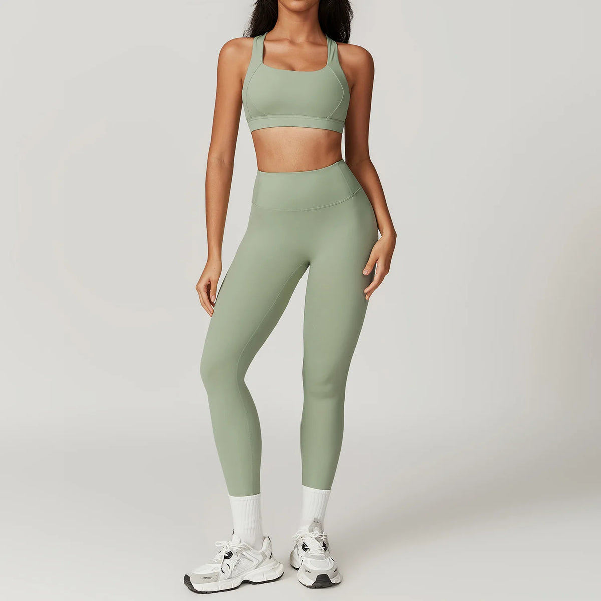 Women's 2-Piece Yoga Set – High Waist Sports Bra & Shorts or Leggings | Quick-Dry Gym Fitness Set
