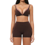 Y2K Contrast Colour Women's Yoga Set – High Waist Gym & Fitness Activewear