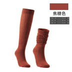 Women's Crew Socks – Scrunch & Slouch Style with Grip | One Size