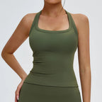 Beautiful Back Compression Vest Sports Bra – Wireless Crisscross Strap Activewear Top