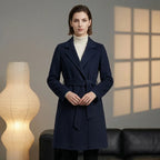 Women's Cashmere Wool Coat | Elegant Long Double-Sided Spring Coat