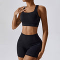 Women's 2-Piece Yoga Set – High Waist Sports Bra & Shorts or Leggings | Quick-Dry Gym Fitness Set