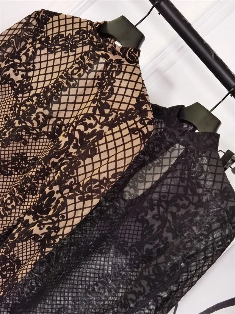 Women's Lace Mesh Jumpsuit