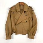 Sheepskin Leather Bomber Jacket - Windia