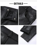 Women's Genuine Sheepskin Leather Motorcycle Pants
