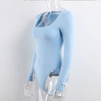 Women's Slim Fit Strapless Jumpsuit – Long Sleeve Skinny Fit Above Knee