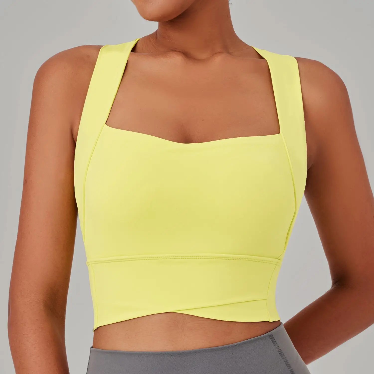 Women's Cross Back High Support Sports Bra – Shockproof Fitness & Yoga Bra Top