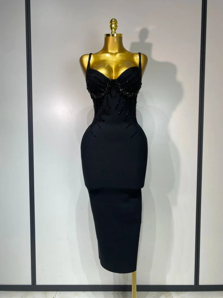 Backless V-Neck Bodycon Maxi Dress | Windia