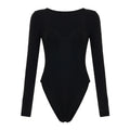 Women's V-Neck Flare-Sleeve Stretch Bodysuit