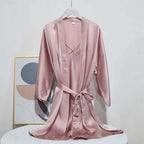 Luxury 100% Mulberry Silk Sleepwear Robe Set