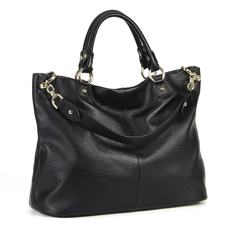 Leather Shoulder Tote Bag – Big Capacity Luxury Ladies Handbag