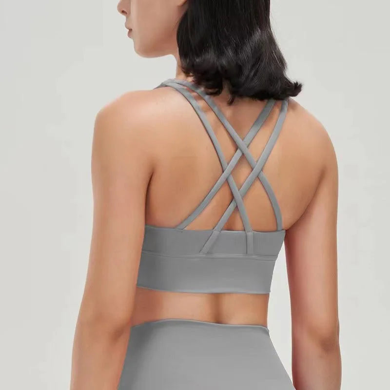 Women's Sports Bra – Padded Wireless High Support Yoga Gym Bra