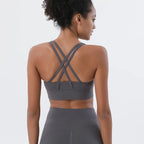 Women's Sports Bra – Padded Wireless High Support Yoga Gym Bra