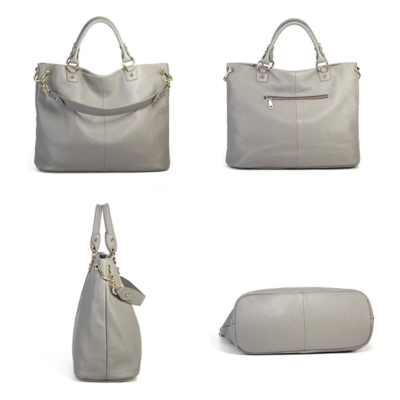 Leather Shoulder Tote Bag – Big Capacity Luxury Ladies Handbag
