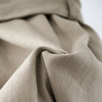 Women's Midi Linen Shirt Dress with Beaded Collar & Waist-Cinching Tie
