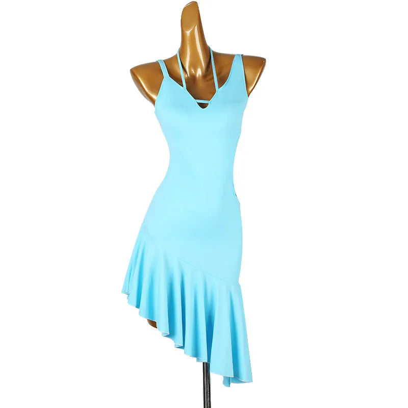 Women's Sky Blue Latin Dance Dress