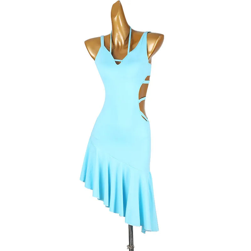 Women's Sky Blue Latin Dance Dress