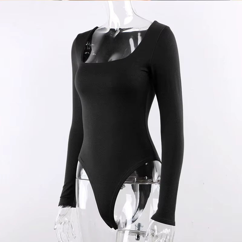 Women's Slim Fit Strapless Jumpsuit – Long Sleeve Skinny Fit Above Knee