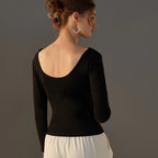 Women's Long-Sleeve Top with Built-In Bra