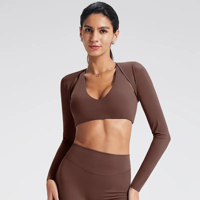 Lightweight Long Sleeve Yoga Cardigan | Four-Way Stretch Athletic Cover-Up for Women