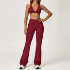 Women's Sports Bra & High Waist Gym Set | Shorts, Leggings or Flare