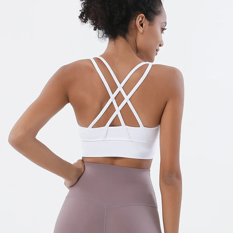 Women's Sports Bra – Padded Wireless High Support Yoga Gym Bra