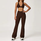 Women's Sports Bra & High Waist Gym Set | Shorts, Leggings or Flare
