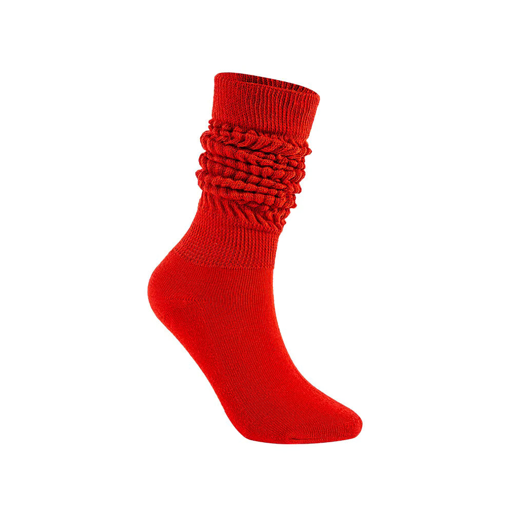 Women's Crew Socks – Scrunch & Slouch Style with Grip | One Size