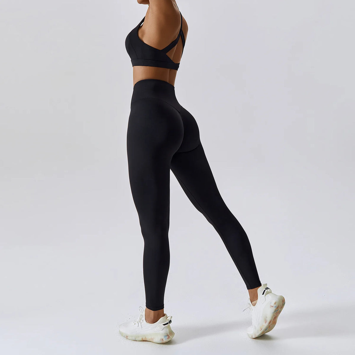 Women's 2-Piece Yoga Set – High Waist Sports Bra & Shorts or Leggings | Quick-Dry Gym Fitness Set