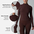 Women's Cotton-Spandex Long-Sleeve Fitted Tee