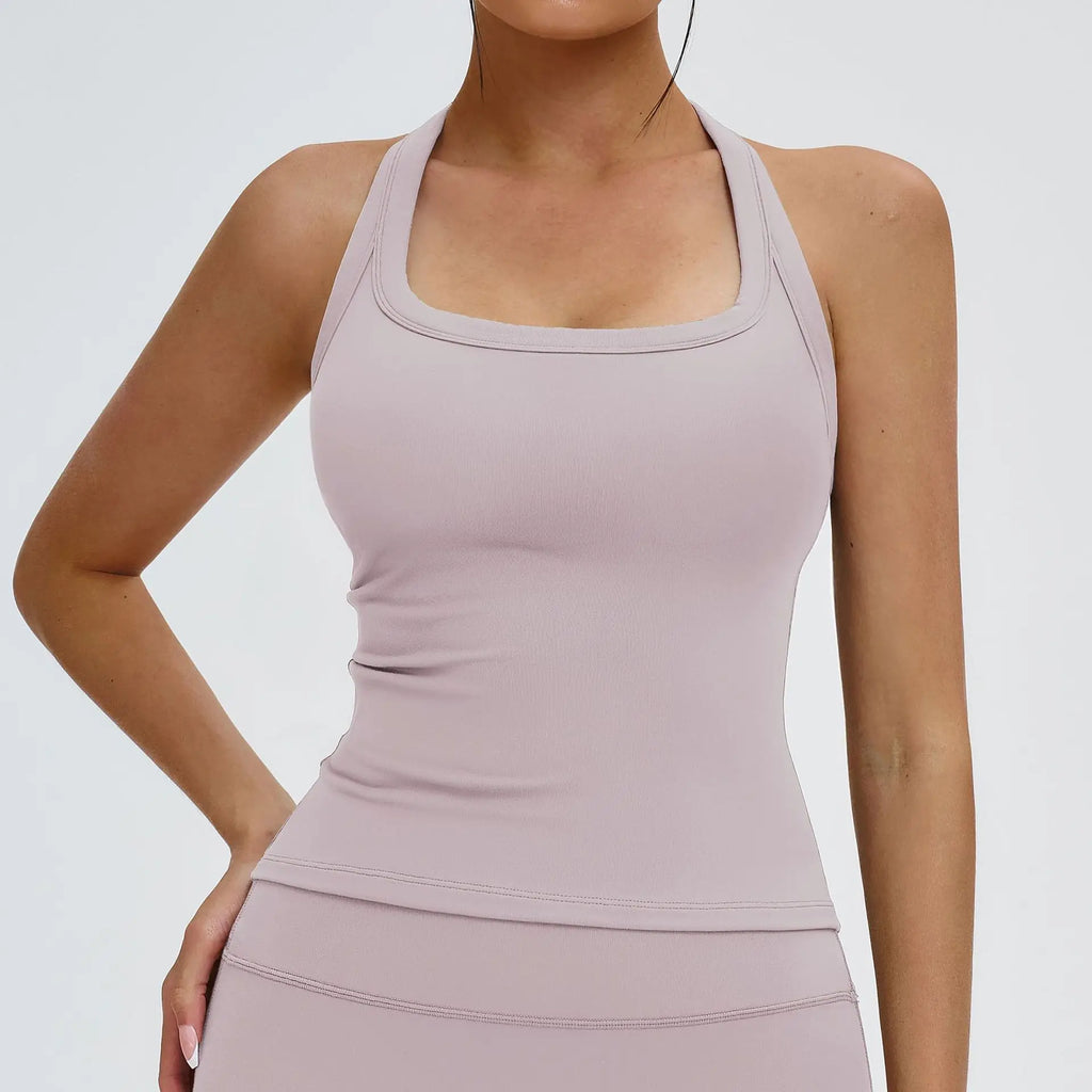 Beautiful Back Compression Vest Sports Bra – Wireless Crisscross Strap Activewear Top