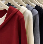 Women's Solid Colour Long-Sleeve Casual T-Shirt