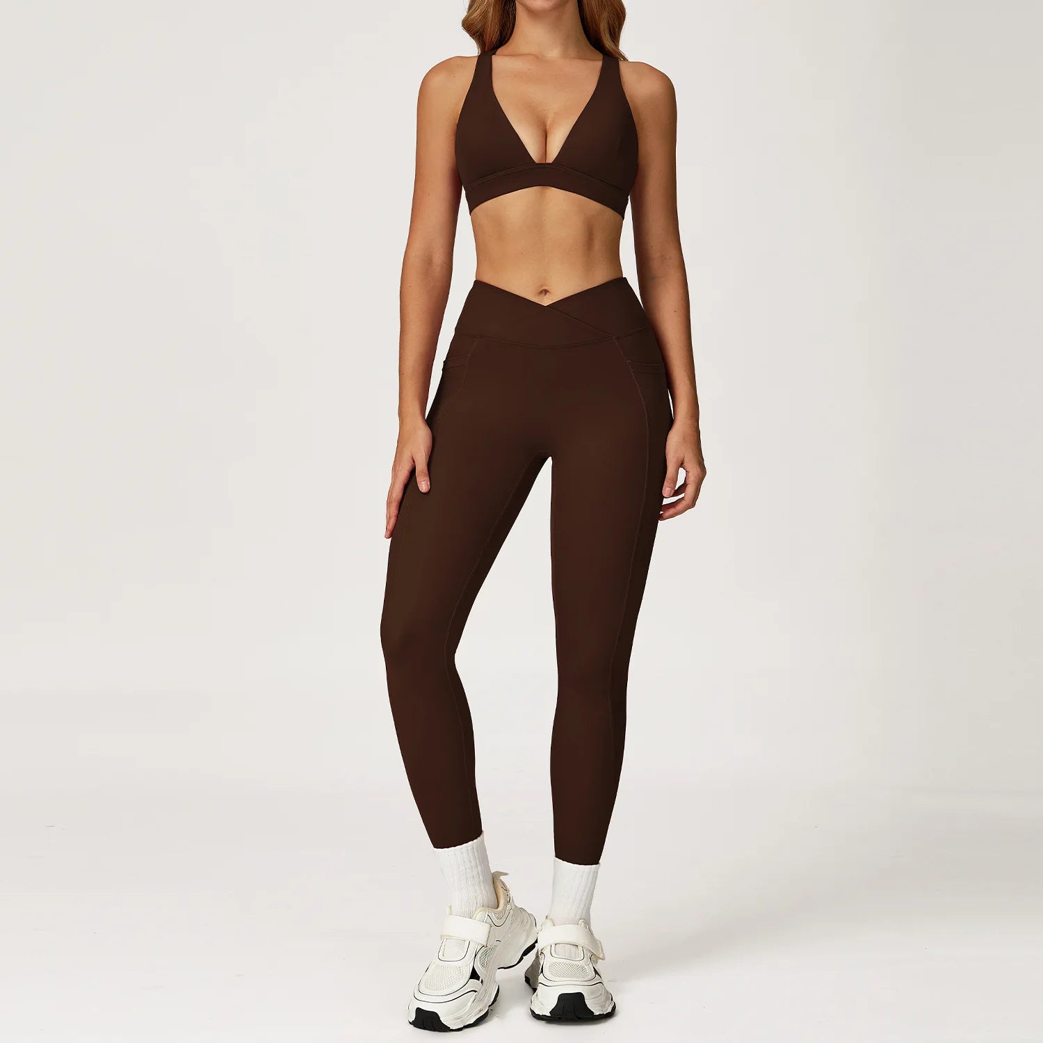 Women's Sports Bra & High Waist Gym Set | Shorts, Leggings or Flare
