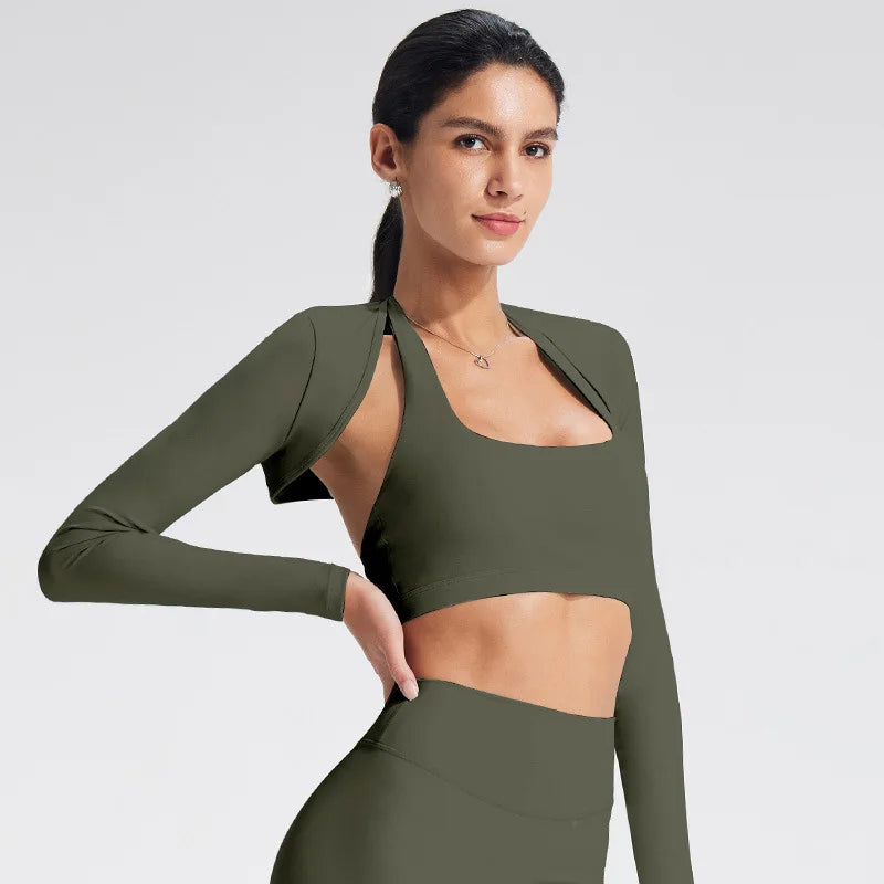 Lightweight Long Sleeve Yoga Cardigan | Four-Way Stretch Athletic Cover-Up for Women