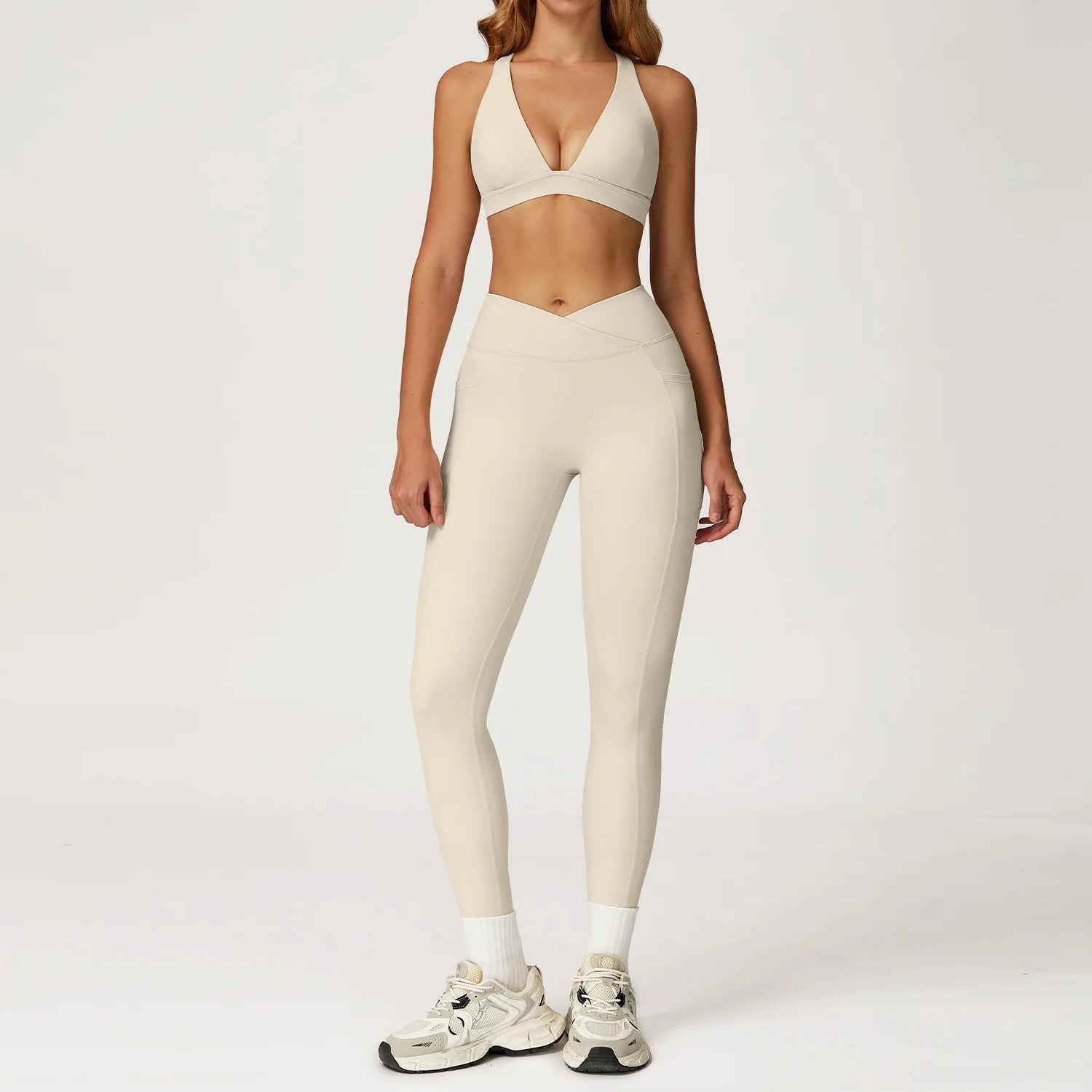 Women's Sports Bra & High Waist Gym Set | Shorts, Leggings or Flare
