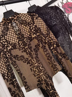 Women's Lace Mesh Jumpsuit