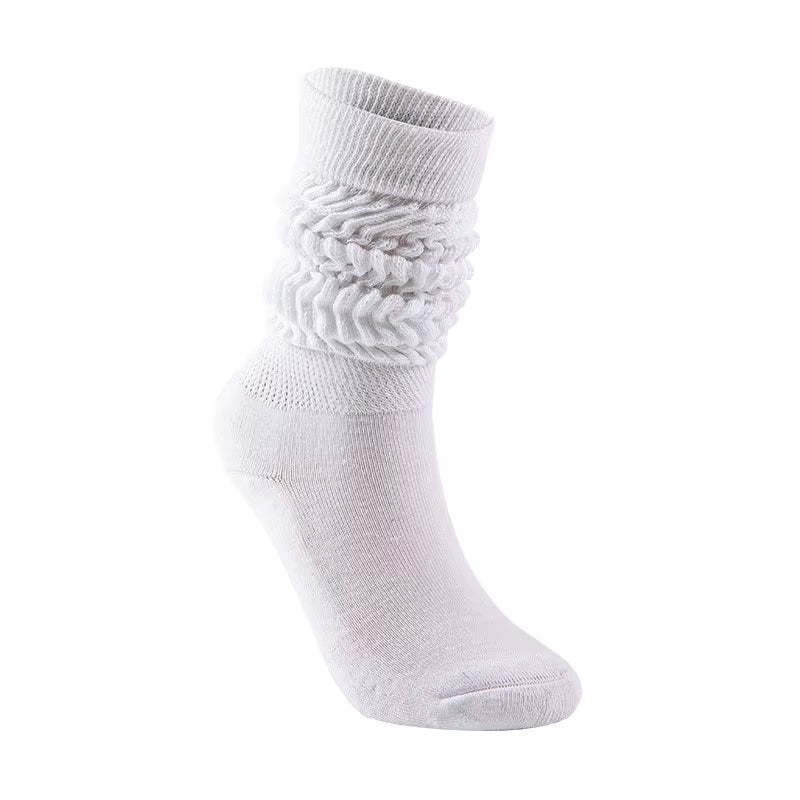 Women's Crew Socks – Scrunch & Slouch Style with Grip | One Size